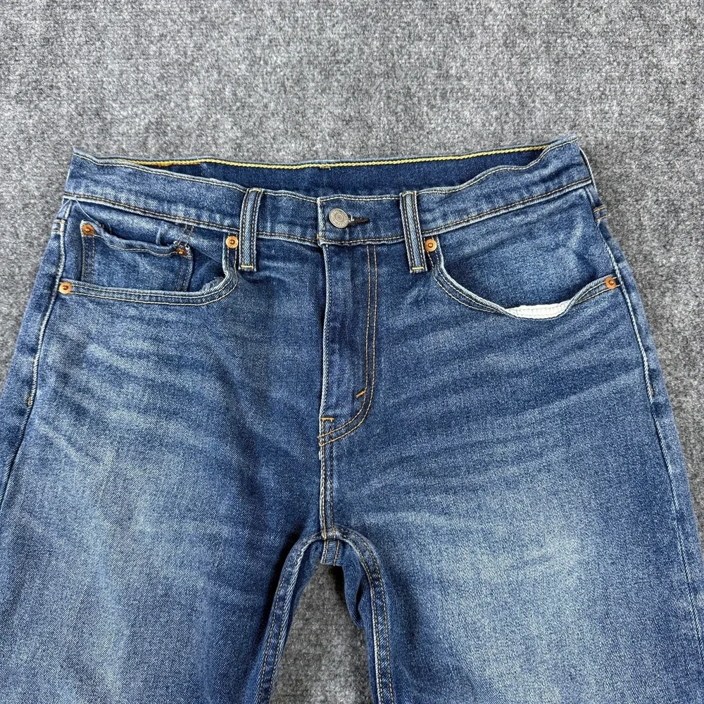 Levis‎ 502 Regular Taper Jeans Mens 32x34 Blue Stretch Denim Medium Wash